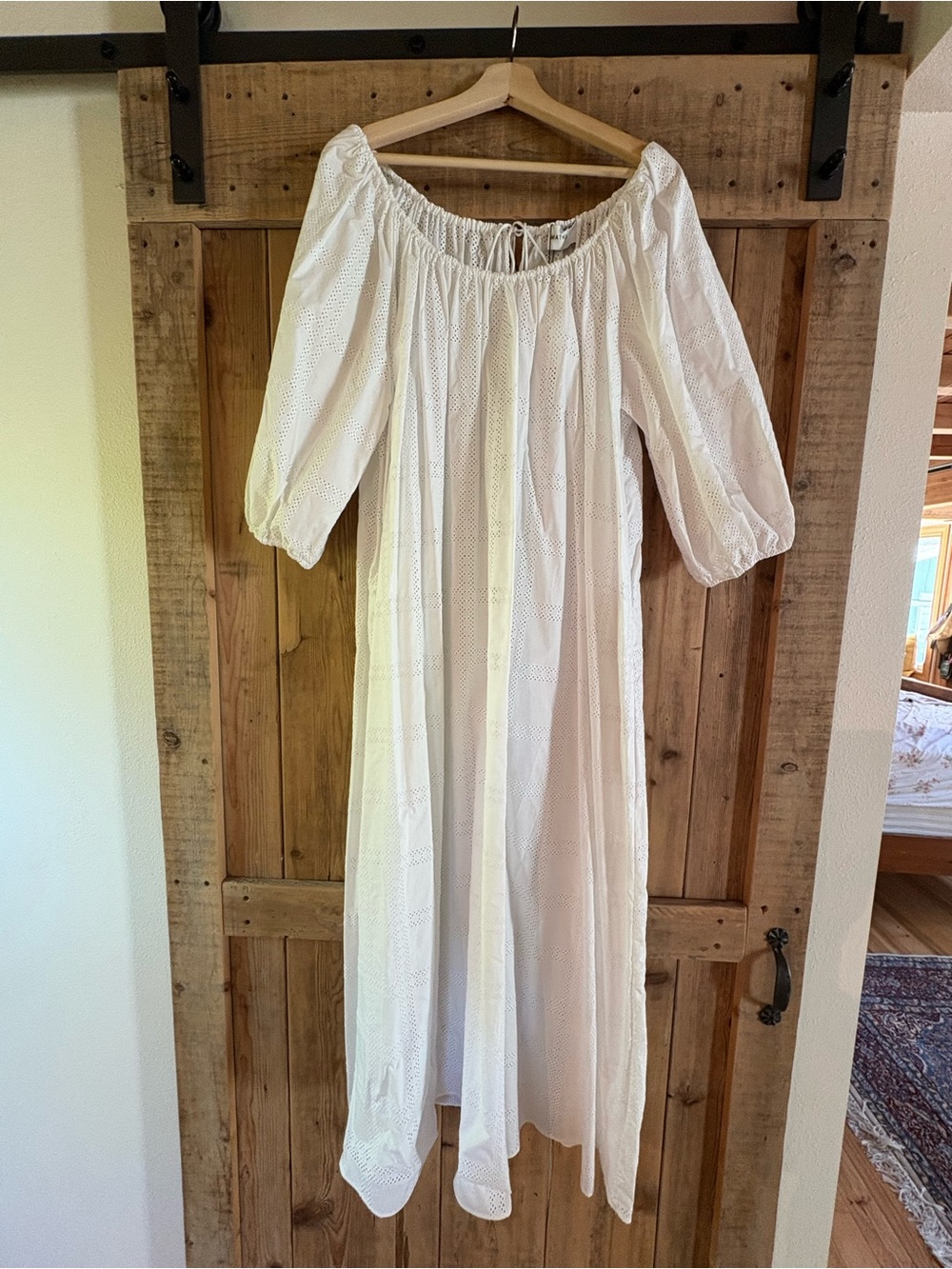 Matteau White Broderie Voluminous Scoop Dress